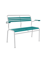 Schaffner Säntis Banc à lattes 2 places avec accoudoirs