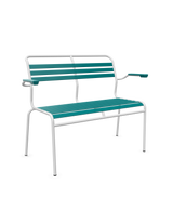 Schaffner Säntis Banc à lattes 2 places avec accoudoirs