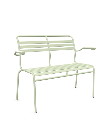 Schaffner Säntis Banc à lattes 2 places avec accoudoirs