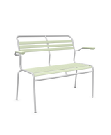 Schaffner Säntis Banc à lattes 2 places avec accoudoirs
