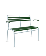 Schaffner Säntis Banc à lattes 2 places avec accoudoirs