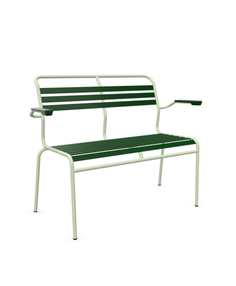 Schaffner Säntis Banc à lattes 2 places avec accoudoirs