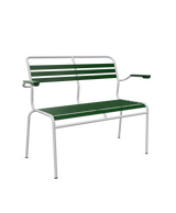 Schaffner Säntis Banc à lattes 2 places avec accoudoirs