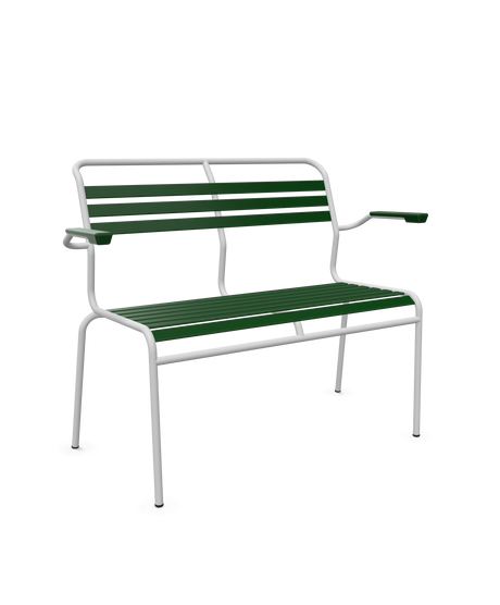 Schaffner Säntis Banc à lattes 2 places avec accoudoirs