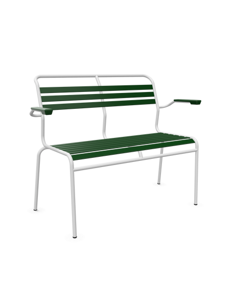 Schaffner Säntis Banc à lattes 2 places avec accoudoirs