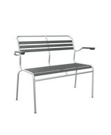 Schaffner Säntis Banc à lattes 2 places avec accoudoirs