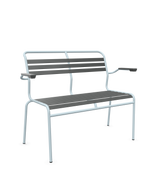 Schaffner Säntis Banc à lattes 2 places avec accoudoirs