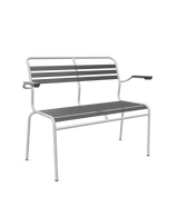 Schaffner Säntis Banc à lattes 2 places avec accoudoirs