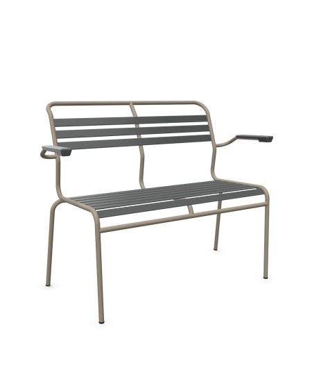 Schaffner Säntis Banc à lattes 2 places avec accoudoirs
