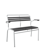 Schaffner Säntis Banc à lattes 2 places avec accoudoirs