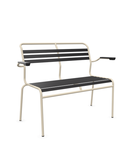 Schaffner Säntis Banc à lattes 2 places avec accoudoirs