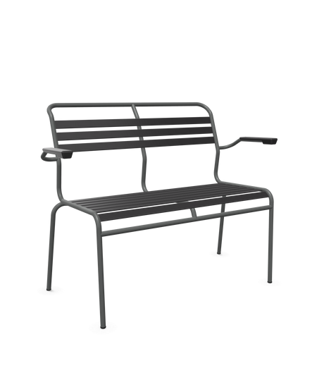 Schaffner Säntis Banc à lattes 2 places avec accoudoirs