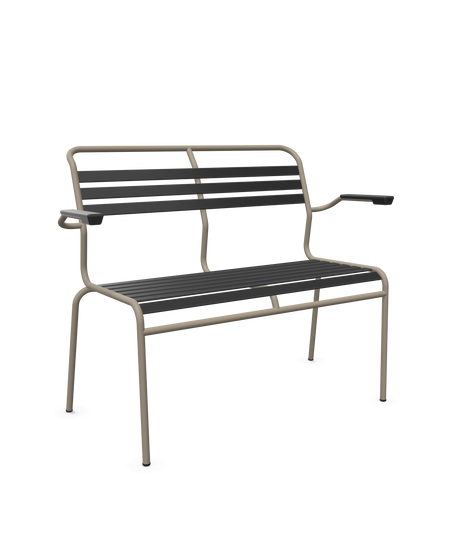 Schaffner Säntis Banc à lattes 2 places avec accoudoirs