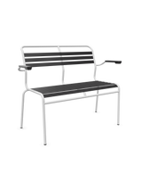 Schaffner Säntis Banc à lattes 2 places avec accoudoirs