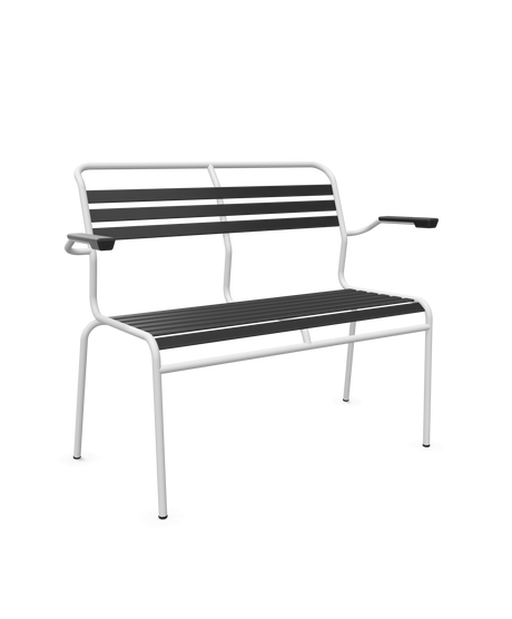 Schaffner Säntis Banc à lattes 2 places avec accoudoirs