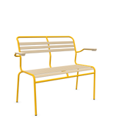 Schaffner Säntis Banc à lattes 2 places avec accoudoirs