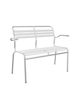 Schaffner Säntis Banc à lattes 2 places avec accoudoirs