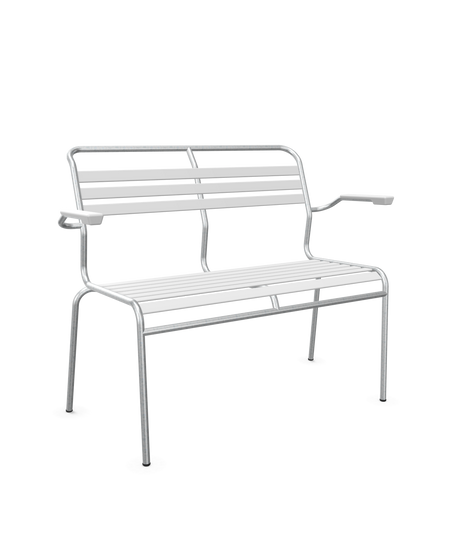 Schaffner Säntis Banc à lattes 2 places avec accoudoirs