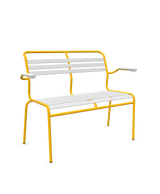 Schaffner Säntis Banc à lattes 2 places avec accoudoirs