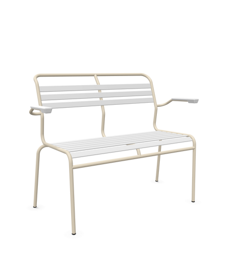 Schaffner Säntis Banc à lattes 2 places avec accoudoirs