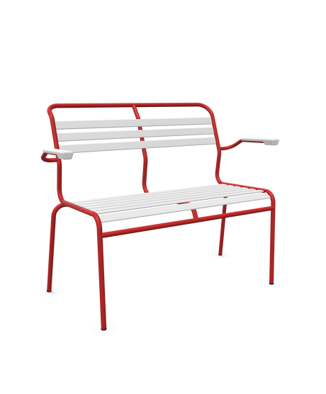 Schaffner Säntis Banc à lattes 2 places avec accoudoirs