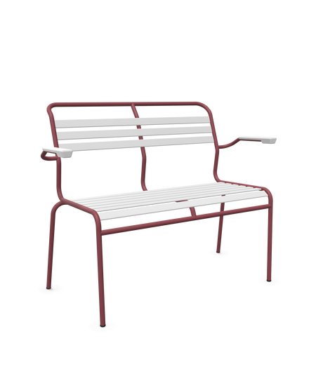 Schaffner Säntis Banc à lattes 2 places avec accoudoirs
