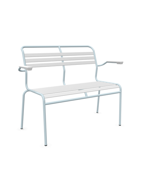 Schaffner Säntis Banc à lattes 2 places avec accoudoirs