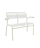 Schaffner Säntis Banc à lattes 2 places avec accoudoirs