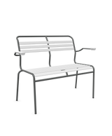 Schaffner Säntis Banc à lattes 2 places avec accoudoirs