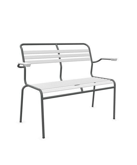 Schaffner Säntis Banc à lattes 2 places avec accoudoirs