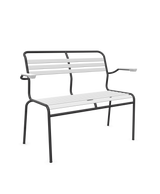 Schaffner Säntis Banc à lattes 2 places avec accoudoirs