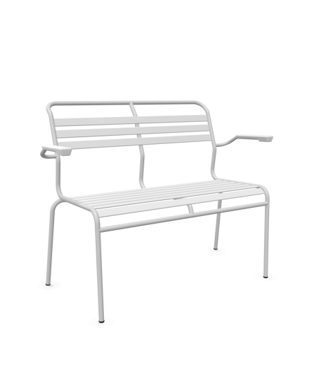 Schaffner Säntis Banc à lattes 2 places avec accoudoirs