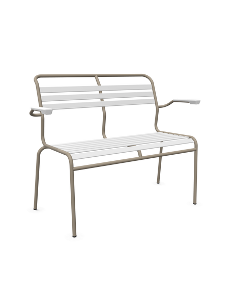 Schaffner Säntis Banc à lattes 2 places avec accoudoirs