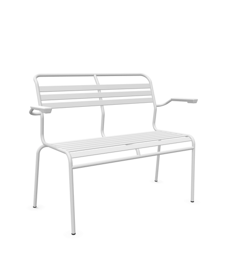 Schaffner Säntis Banc à lattes 2 places avec accoudoirs