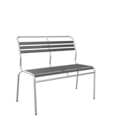 Schaffner Säntis Banc à lattes 2 places sans accoudoirs