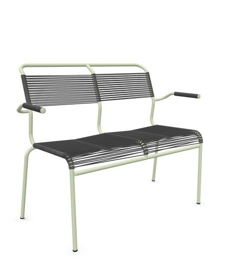 Schaffner <i data-tl='85B72554>Säntis</i> Bank Spaghetti 2-Sitzer mit Armlehnen