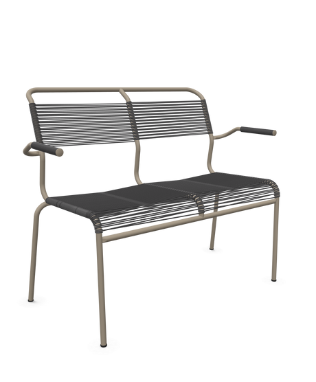 Schaffner <i data-tl='85B72554>Säntis</i> Bank Spaghetti 2-Sitzer mit Armlehnen