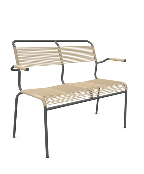 Schaffner <i data-tl='85B72554>Säntis</i> Bank Spaghetti 2-Sitzer mit Armlehnen