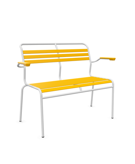 Schaffner Säntis Banc à lattes 2 places avec accoudoirs