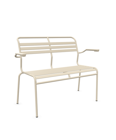 Schaffner Säntis Banc à lattes 2 places avec accoudoirs