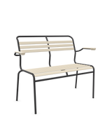 Schaffner Säntis Banc à lattes 2 places avec accoudoirs