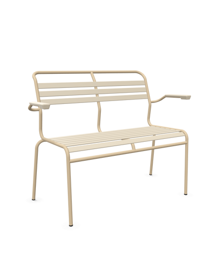 Schaffner Säntis Banc à lattes 2 places avec accoudoirs