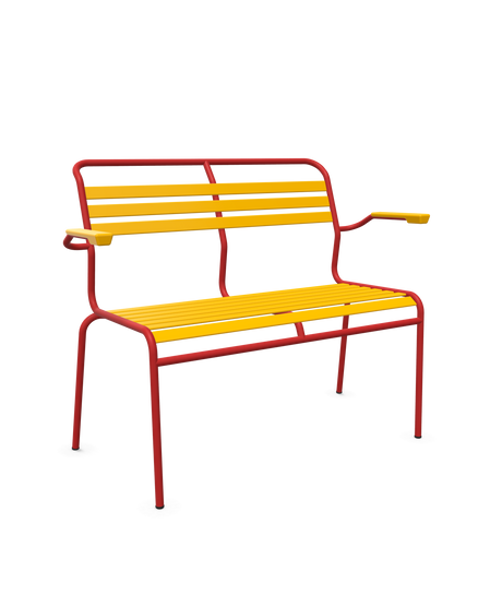 Schaffner Säntis Banc à lattes 2 places avec accoudoirs