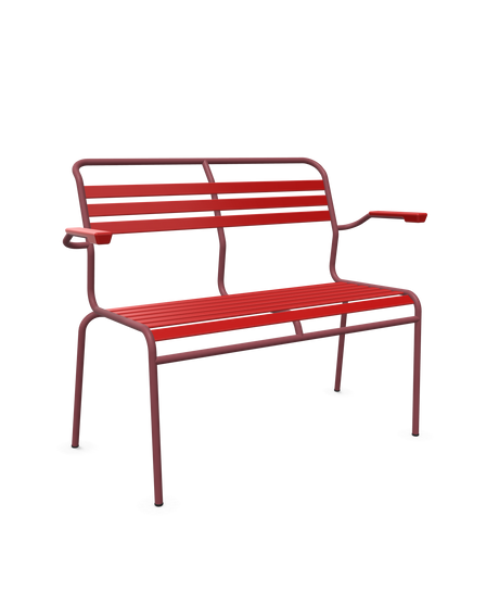 Schaffner Säntis Banc à lattes 2 places avec accoudoirs