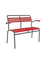 Schaffner Säntis Banc à lattes 2 places avec accoudoirs