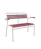 Schaffner Säntis Banc à lattes 2 places avec accoudoirs