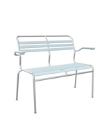 Schaffner Säntis Banc à lattes 2 places avec accoudoirs