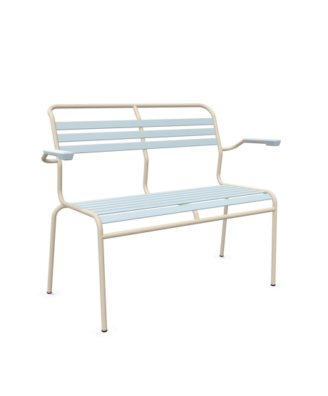 Schaffner Säntis Banc à lattes 2 places avec accoudoirs