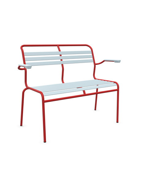 Schaffner Säntis Banc à lattes 2 places avec accoudoirs