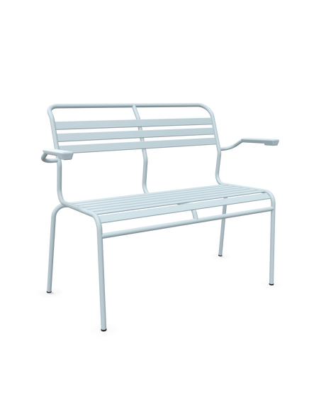 Schaffner Säntis Banc à lattes 2 places avec accoudoirs